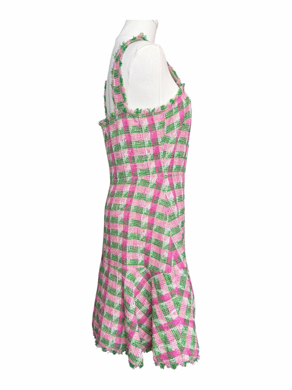 K_2 Kate Spade New York Plaid Tweed Sleeveless Dress Size 6 - Picture 4 of 10